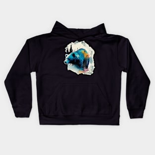 Abstract bear Kids Hoodie